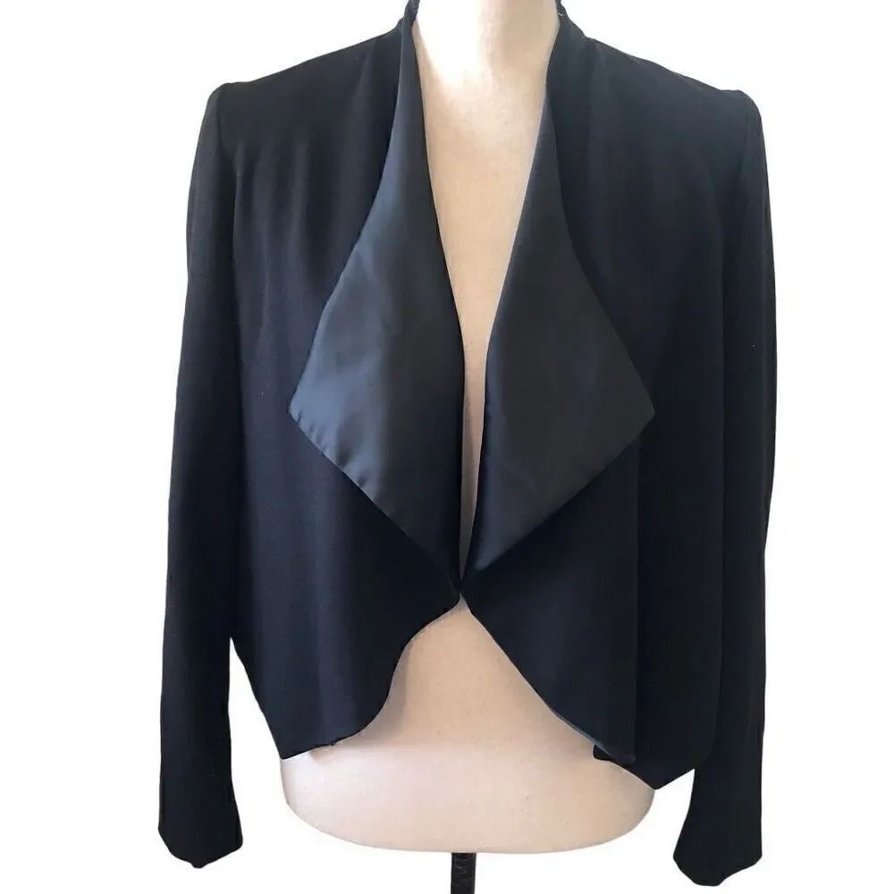 Elevenses Anthropologie Cropped Open Jacket Size 4